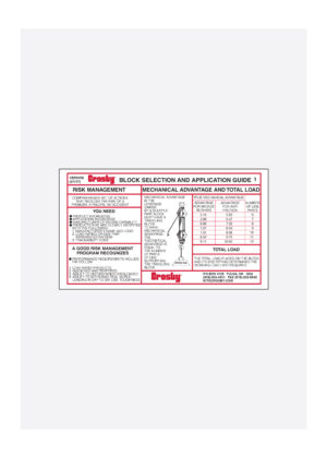 Block Selection & Application Guide Rigging Card</br >(9999855)