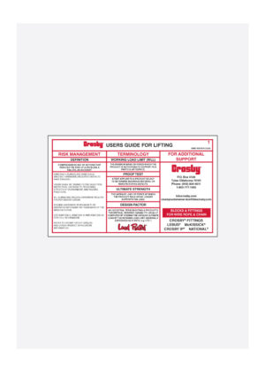 User's Guide for Lifting Rigging Card</br >(9999875)