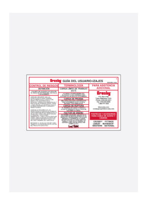 User's Guide for Lifting Spanish Rigging Card</br >(9999885)