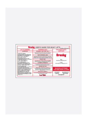 User's Guide for Heavy Lifts Rigging Card</br >(9999905)
